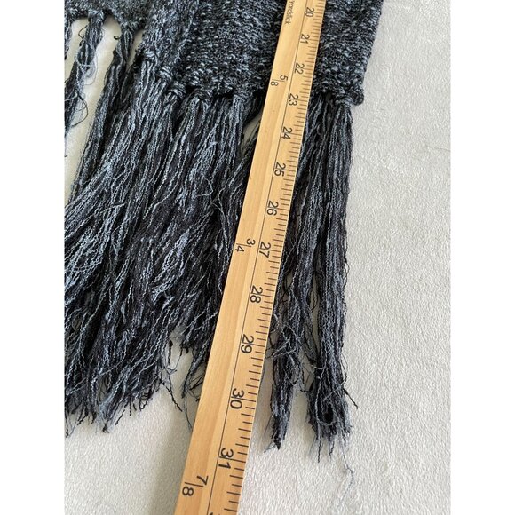 Vintage WindRiver Womens Boho Knit Fringe Vest In Charcoal Black L Whimsigoth - Picture 4 of 7